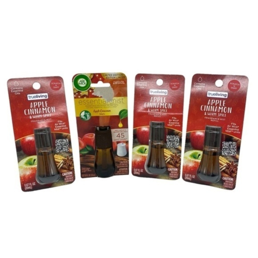 Apple Cinnamon Mist Refills Air Wick Essential and Trueliving Lot